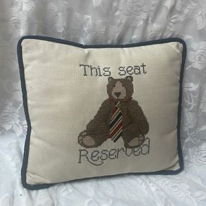 CUTE COTTAGE BEAR PILLOW